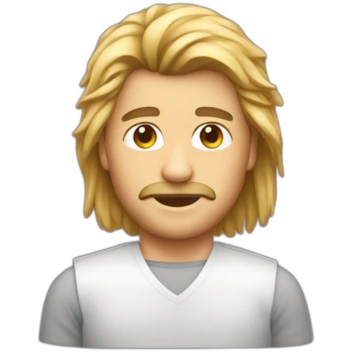 Mullet haircut with spec emoji