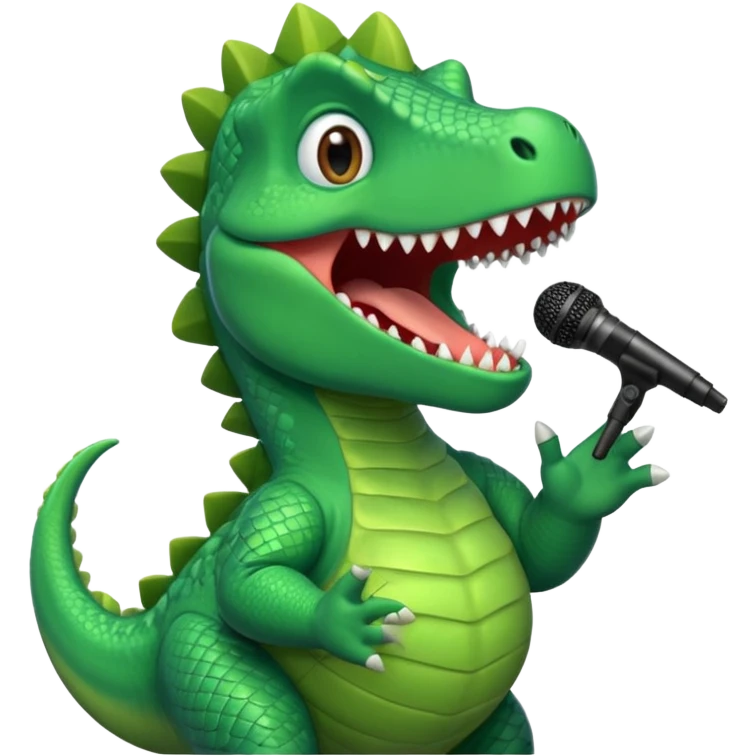 Dinosaur beatboxing emoji