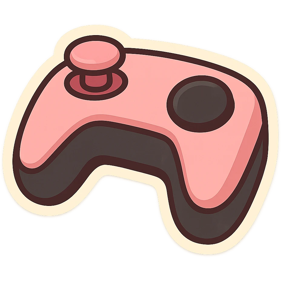 Pink and black object emoji