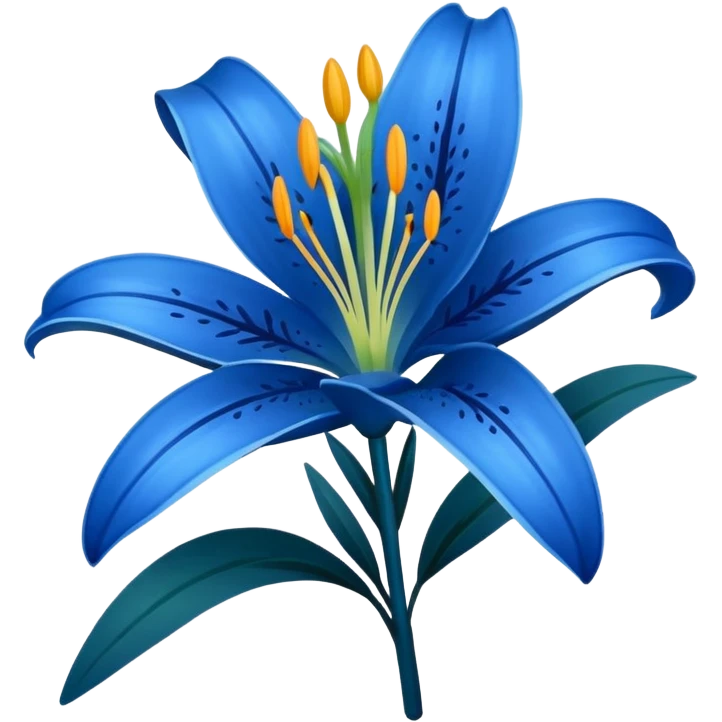 گل لیلیوم ابی استیکر emoji