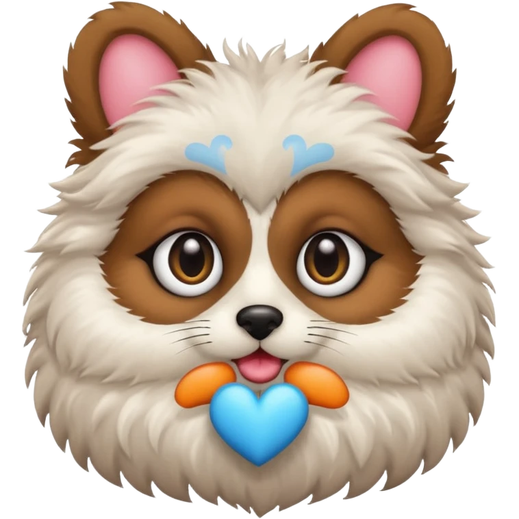 кароче какая то животное и заместь глаза там сердечко 😍 как этот  emoji