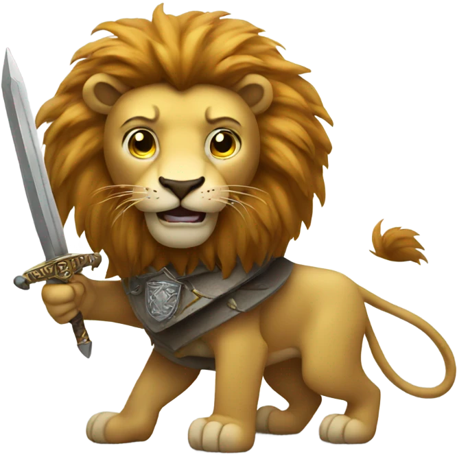 Lion with sword  emoji