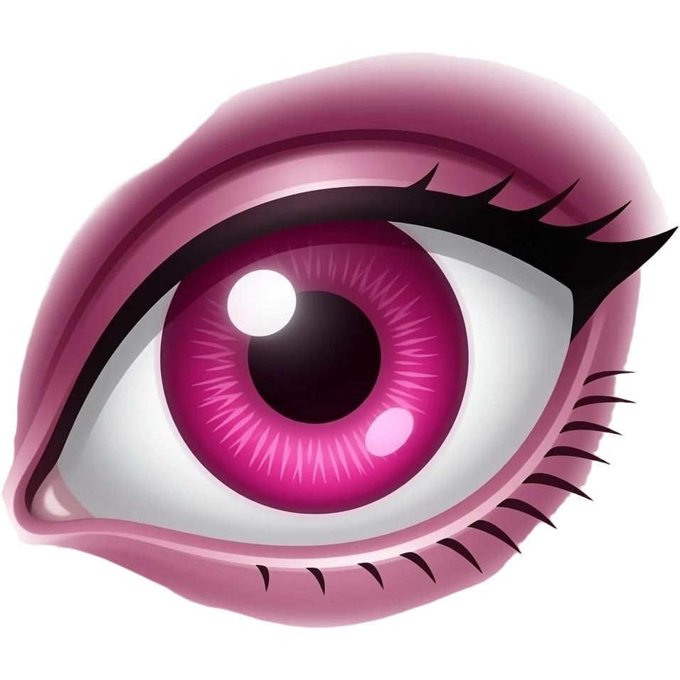 Pink evil eye emoji