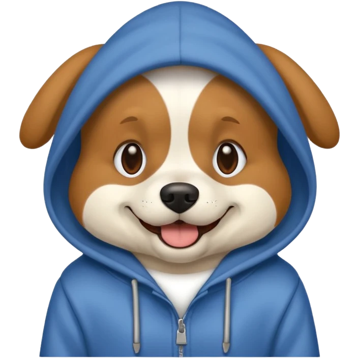 Dog wearing hoodie  emoji