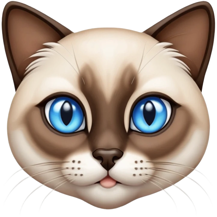 siamese cat with blue eyes emoji