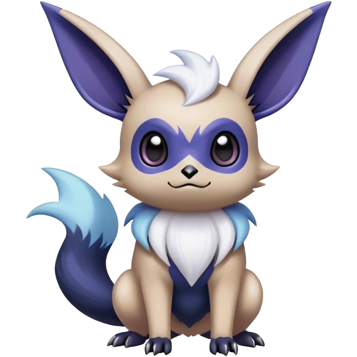 Cool Cute Kawaii Noibat-Eevee-Absol-Pokemon Full Body emoji