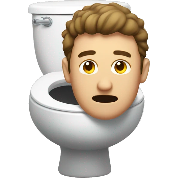a man stuck inside a toilet emoji
