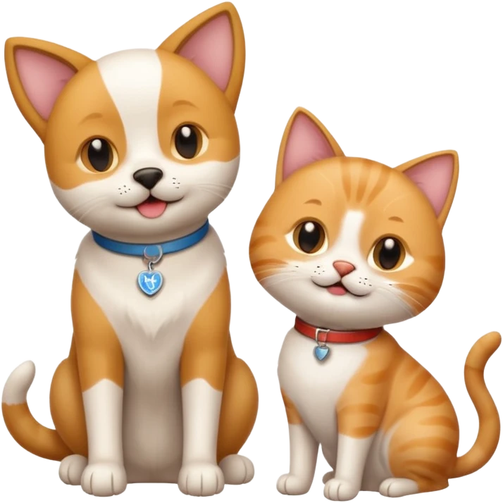 émote d'un chien et d'un chat avec un texte Ultra Premium DIrect emoji