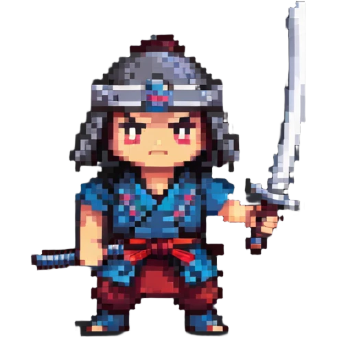 samurai striking with katana sword emoji