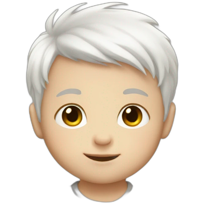 baby faise boy with white hair emoji
