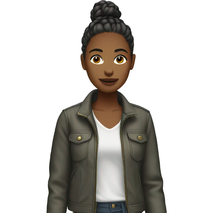 stylish girl in outdoor scene emoji