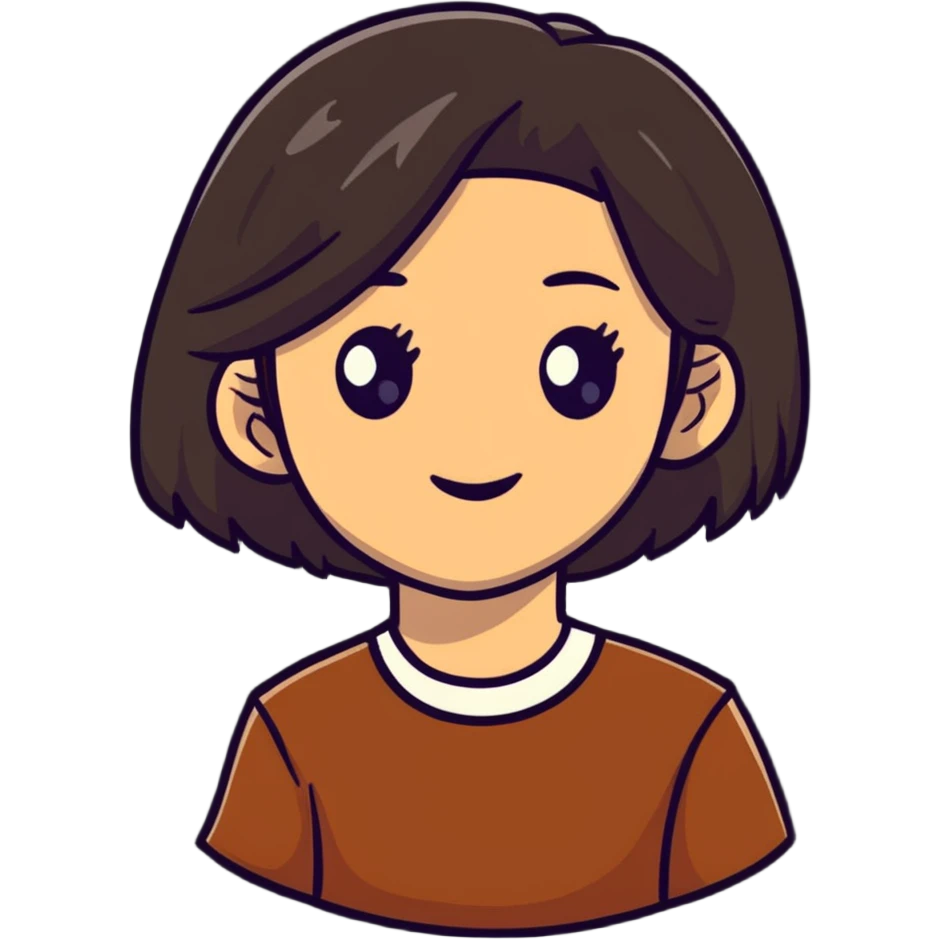 black girl with dark brown hair emoji