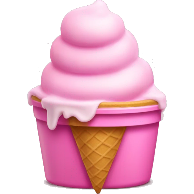 Pink tub of ice cream emoji