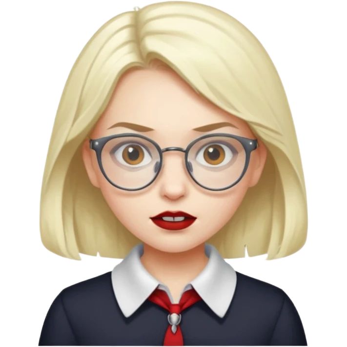 a vampire nerd girl emoji