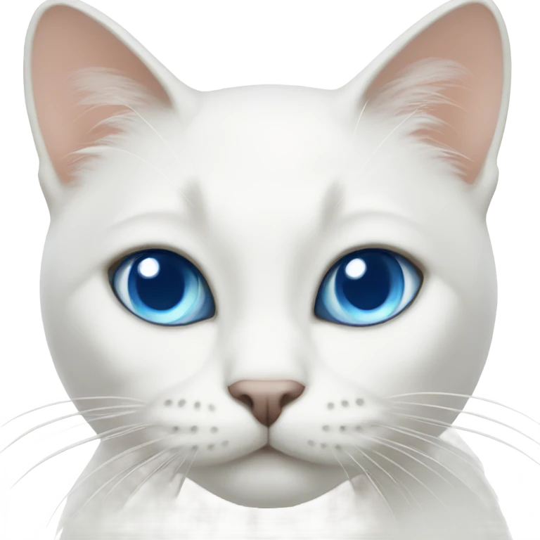 White cat with blue eyes emoji