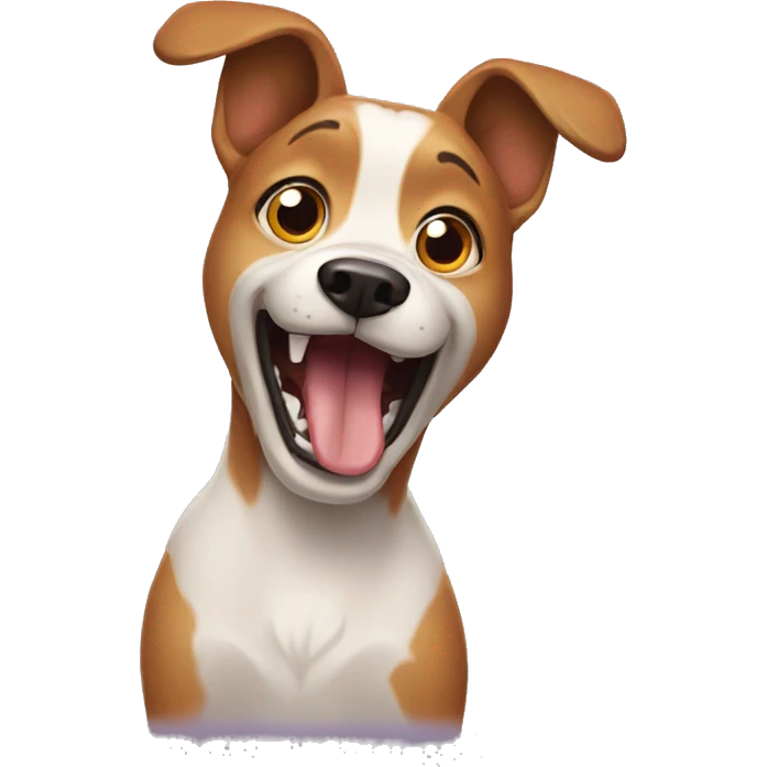hysterical dog emoji
