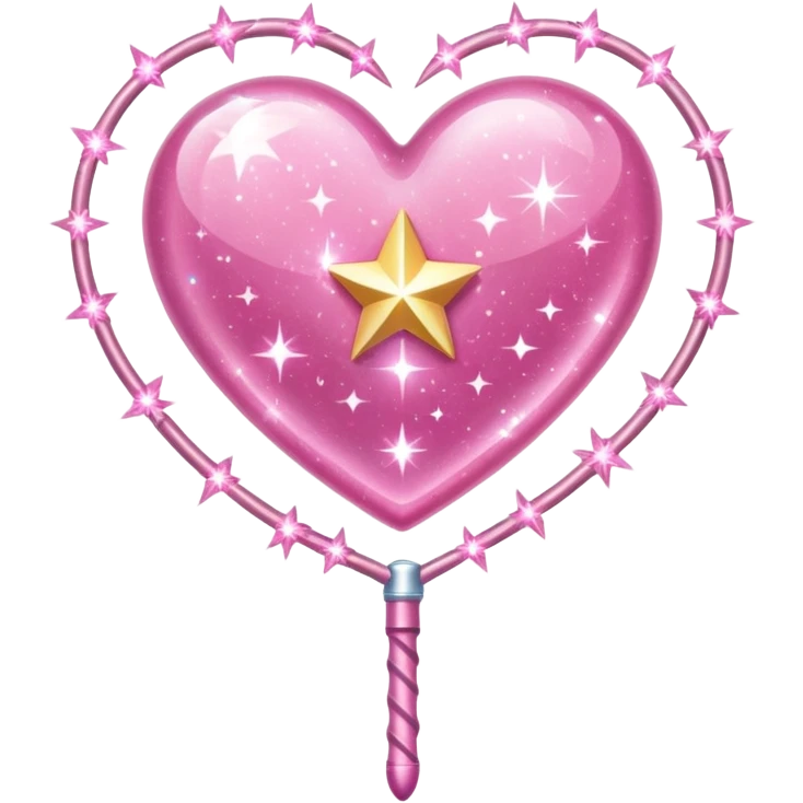 magical girl wand themed heart emoji
