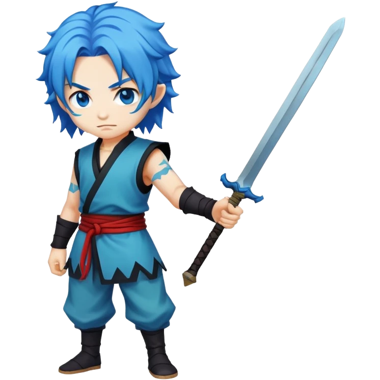demon slayer full body blue hair emoji