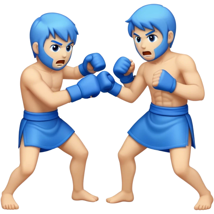 blue fight emoji