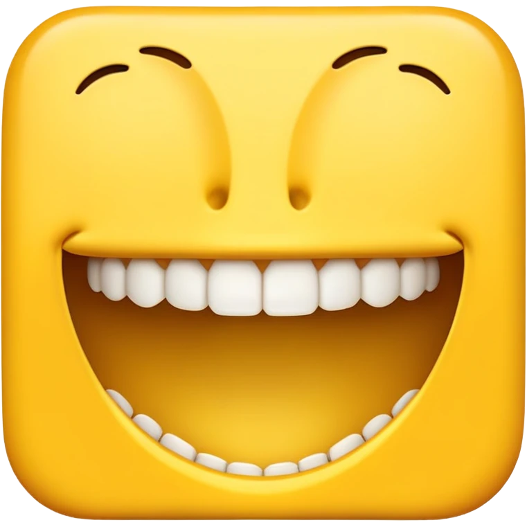 Emoji smiling with gap between two front teeth emoji