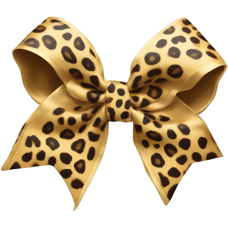 Cheetah print hair bow emoji