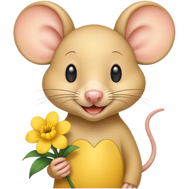 Jerry the mouse, giving a flower emoji