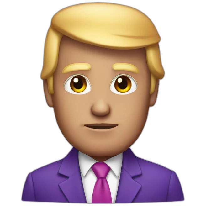 donald trump purple skin emoji