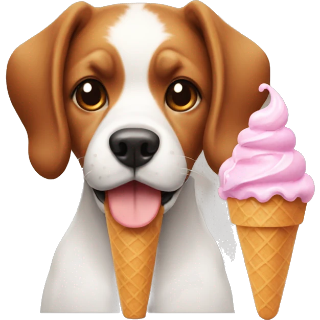 Dog and ice cream emoji