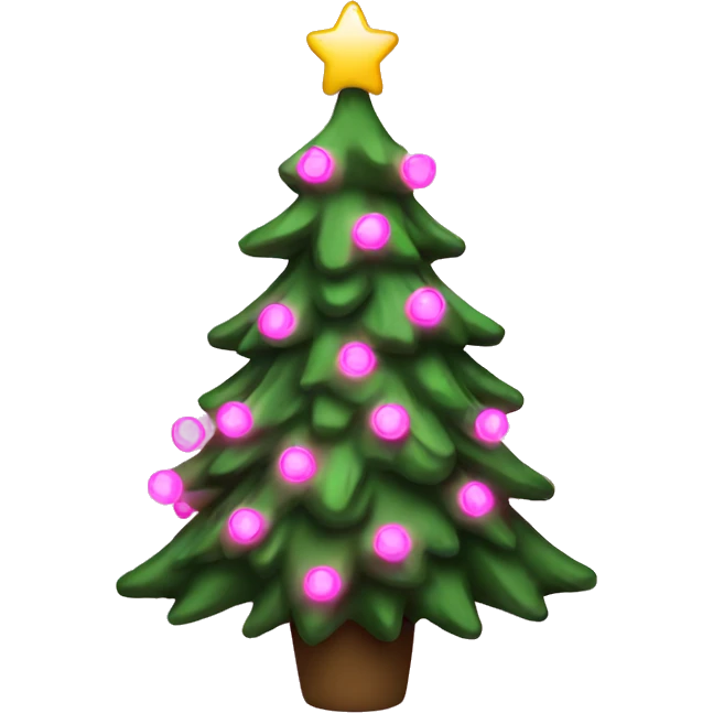 Christmas tree with pink lights  emoji