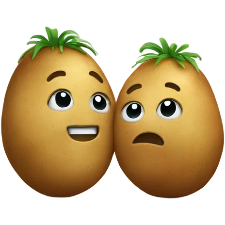 Two potatoes in love emoji