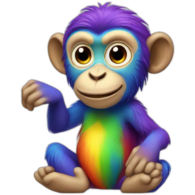 rainbow monkey emoji