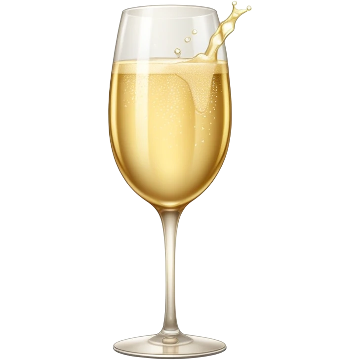 Champagne in golden glass emoji