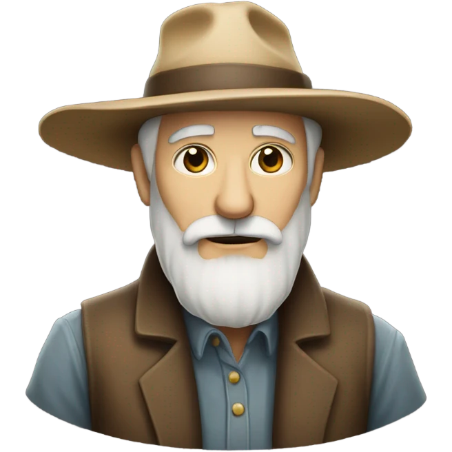 old man with beard and hat emoji