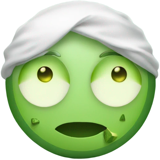 face relaxing with cucumber in eyes emoji