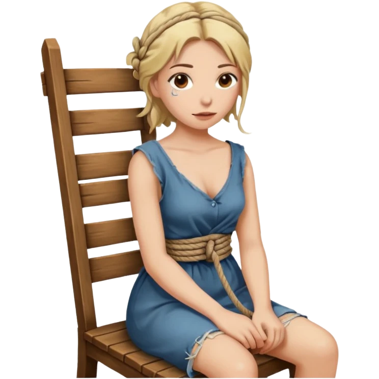 woman tied to a chair emoji