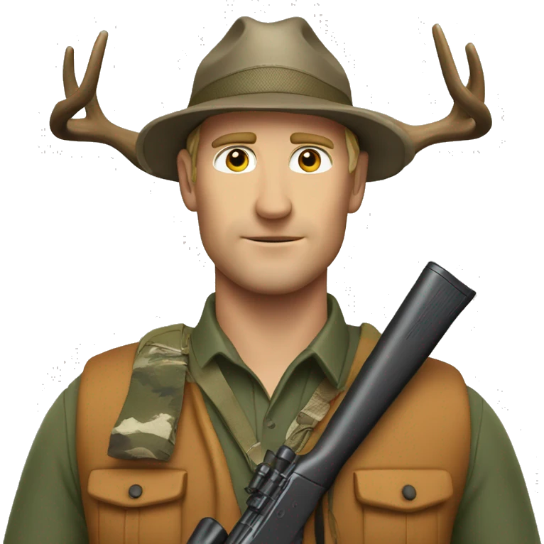 White man deer hunter  emoji