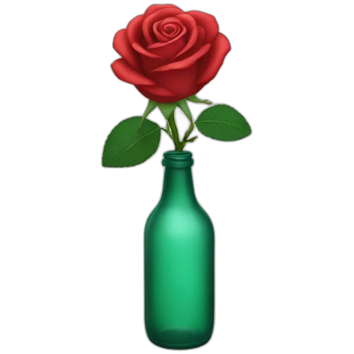 Bottle rose emoji