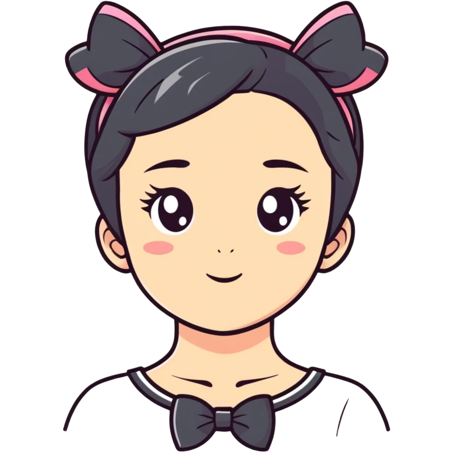 Girl with a bow emoji