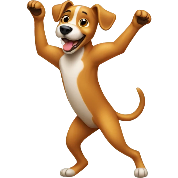 Dog dancing emoji