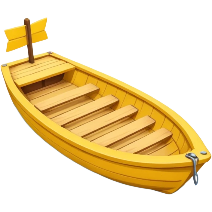 yellow boat in cartoon  emoji