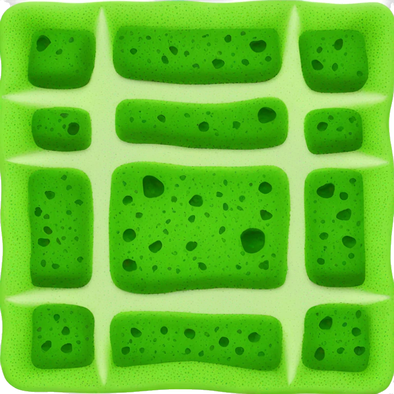 green flat square dish sponge emoji