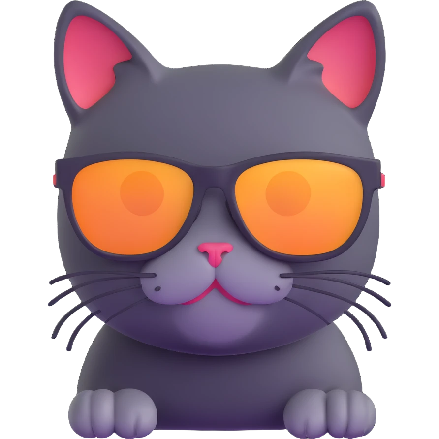 cat wearing sunglasses emoji