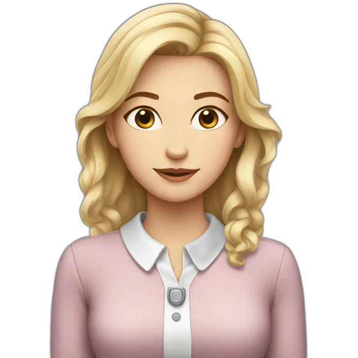 White girl in collar emoji