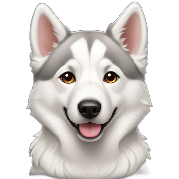 Cute husky mix with white swiss shepard emoji