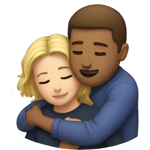 two people cuddling  emoji