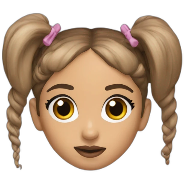 ariana grande with multiple large glue stains emoji
