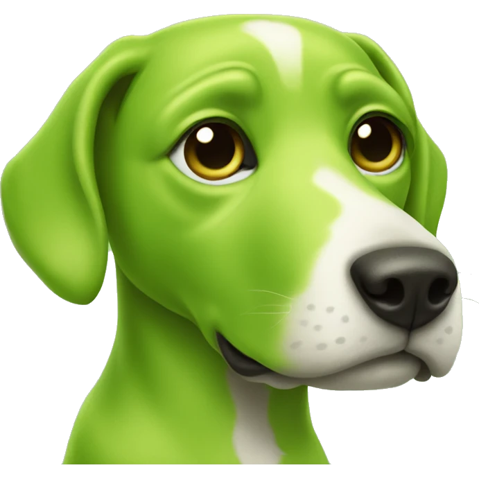 Keylime green dog emoji