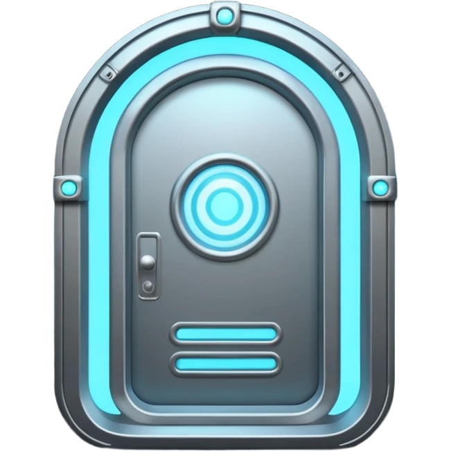 futuristic portal door in portal emoji