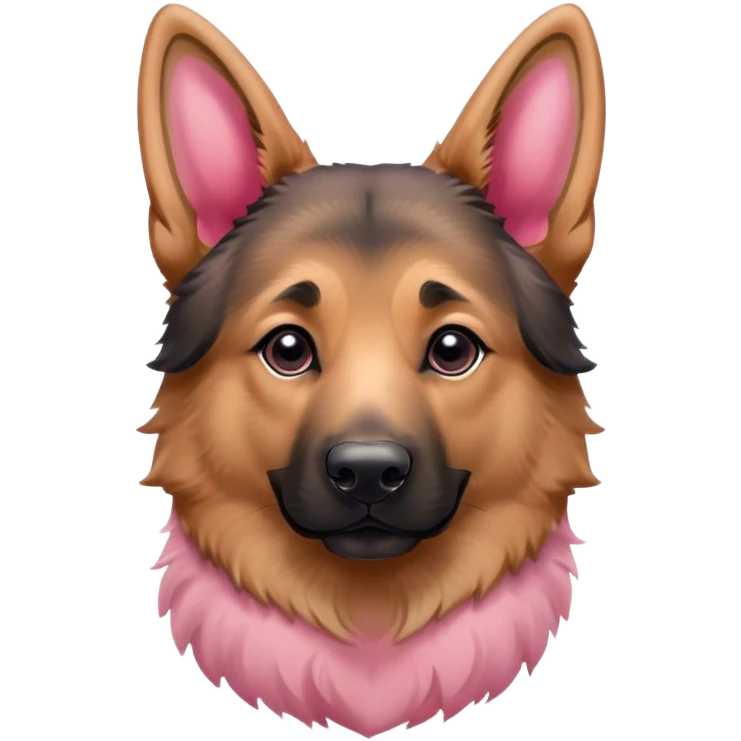 German Shepherd Rose pink  emoji