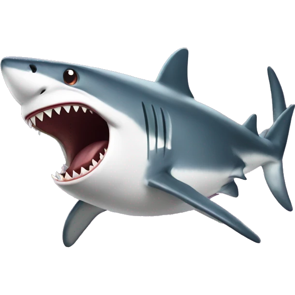 surprised shark that's mad emoji